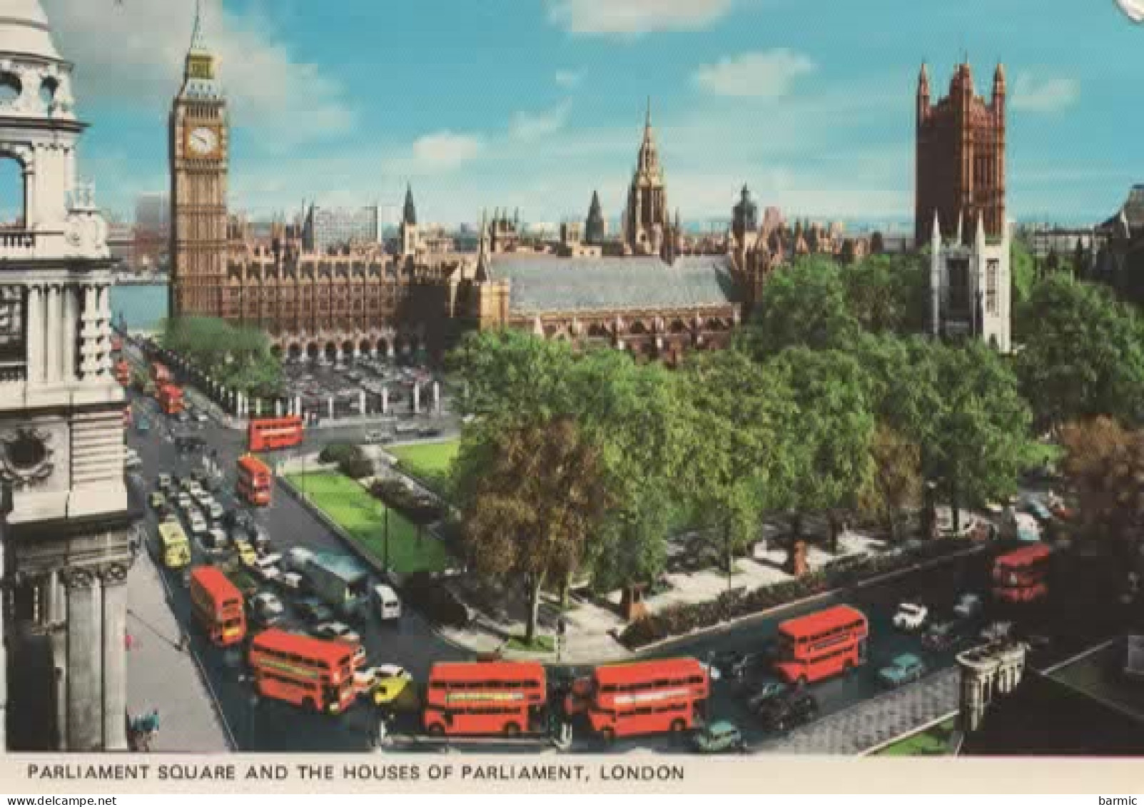 LONDON, PARLIAMENT SQUARE AND THE HOUSES OF PARLIAMENT, AUTOBUS COULEUR REF 13421 - Houses Of Parliament