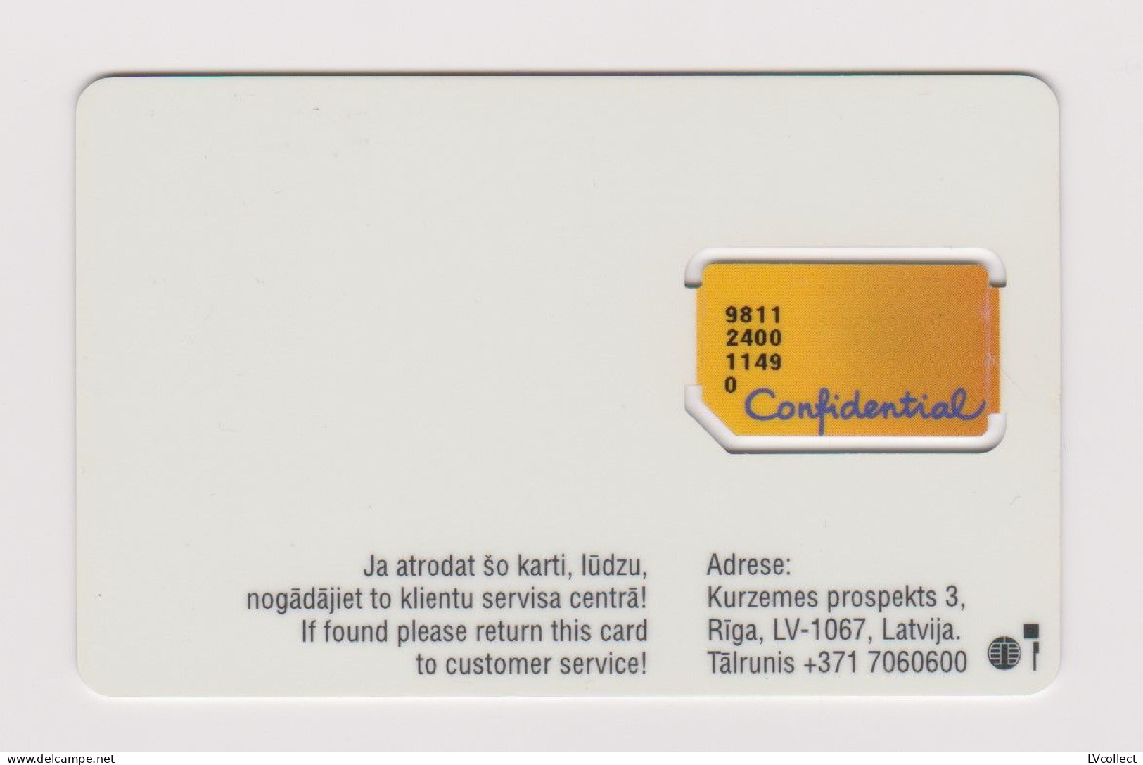 LATVIA Baltcom GSM Confidential (With Printing - Gold Fish) Extremely RARE!!! SIM MINT - Letland