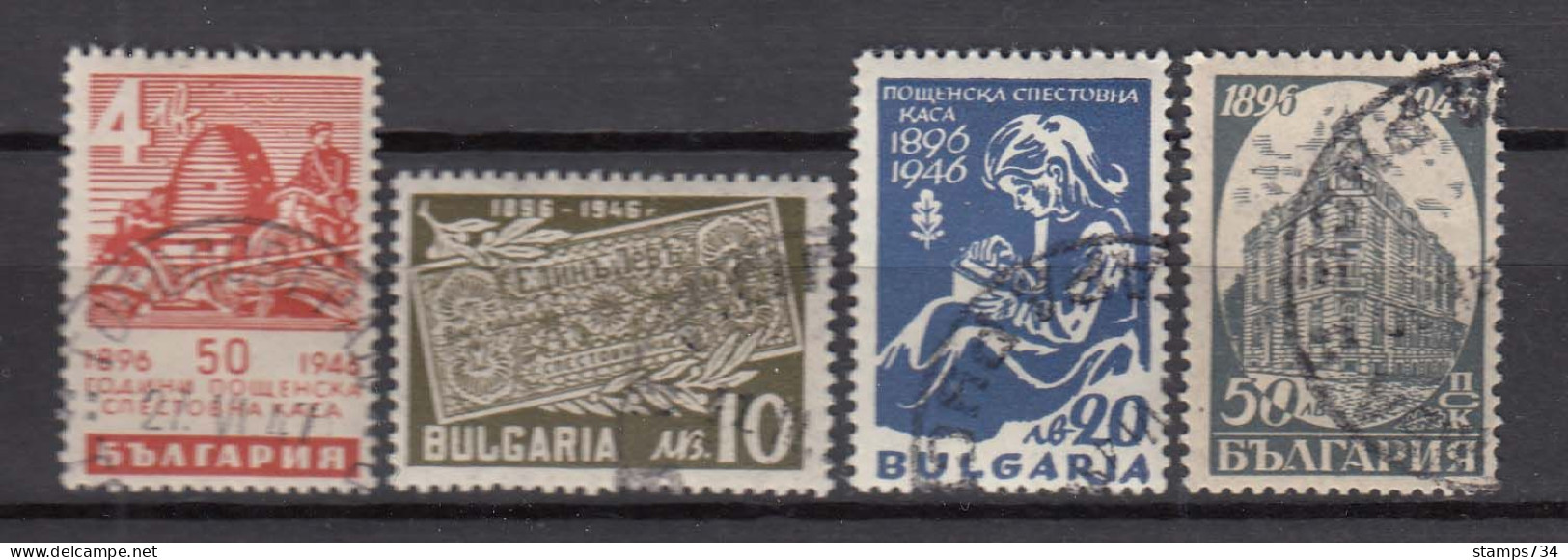 Bulgaria 1946 - 50 Jahre Bulgarische Postsparkasse, Mi-Nr. 524/27, Used (O) - Gebraucht