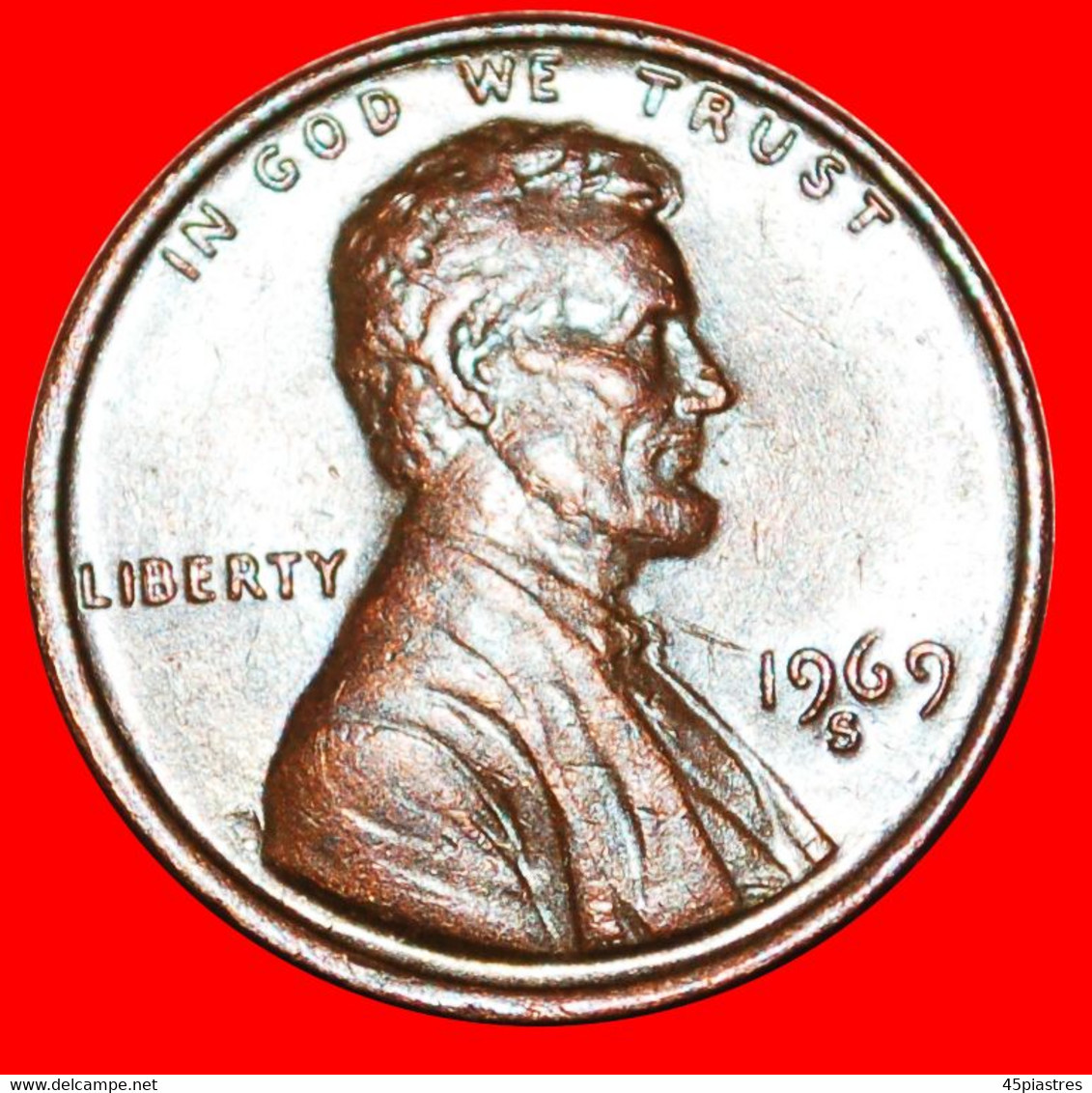 * MEMORIAL (1959-1982): USA  1 CENT 1969S! LINCOLN (1809-1865)  LOW START  NO RESERVE! - 1959-…: Lincoln, Memorial Reverse