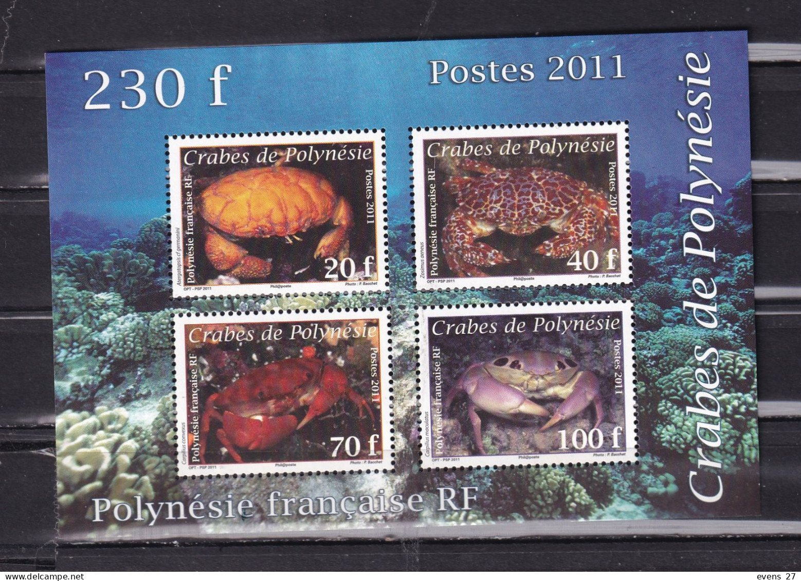 FRENCH POLYNESIA CRABS-BLOCK-MNH - Ungebraucht