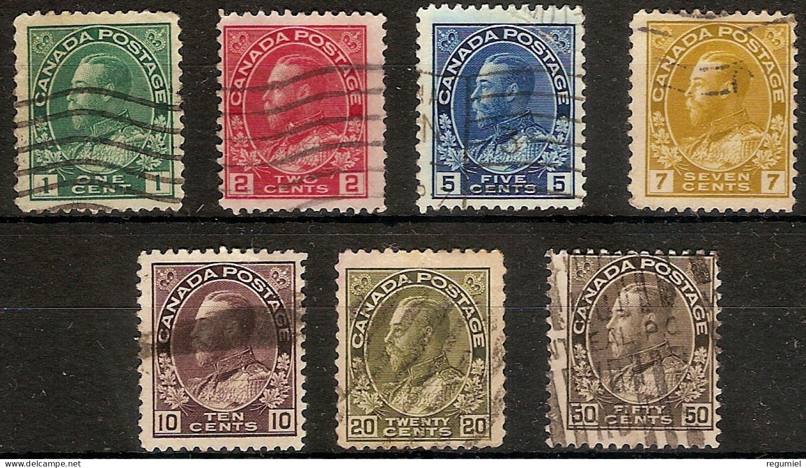 Canada U   93/99 (o) Usado. 1911 - Used Stamps