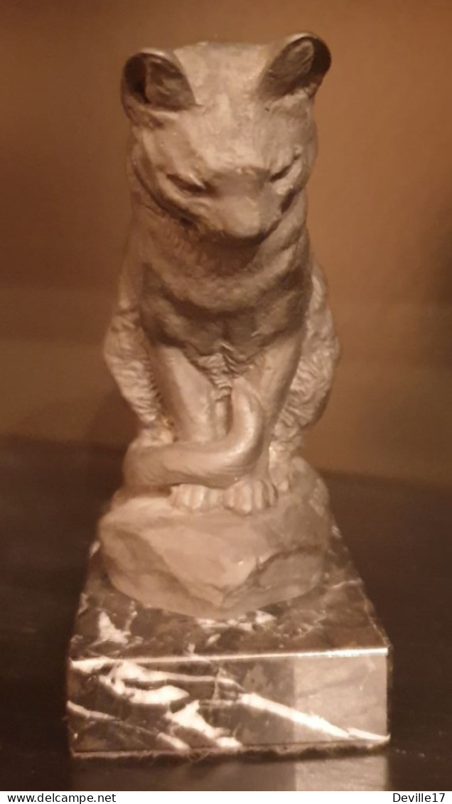 REPRODUCTION SCULPTURE DU CHAT ASSIS D'ANTOINE LOUIS BARYE