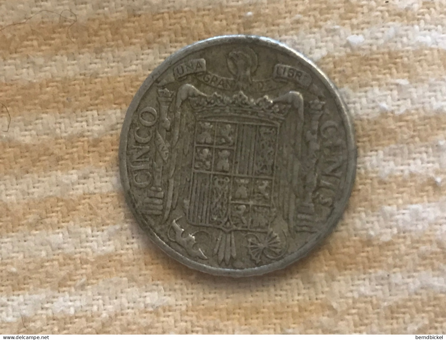 Münze Münzen Umlaufmünze Spanien 5 Centimos 1945 - 5 Centiemen