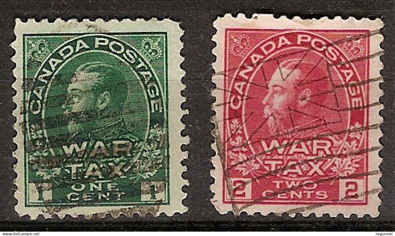 Canada U  100/101 (o) Usado. 1915 - Usati