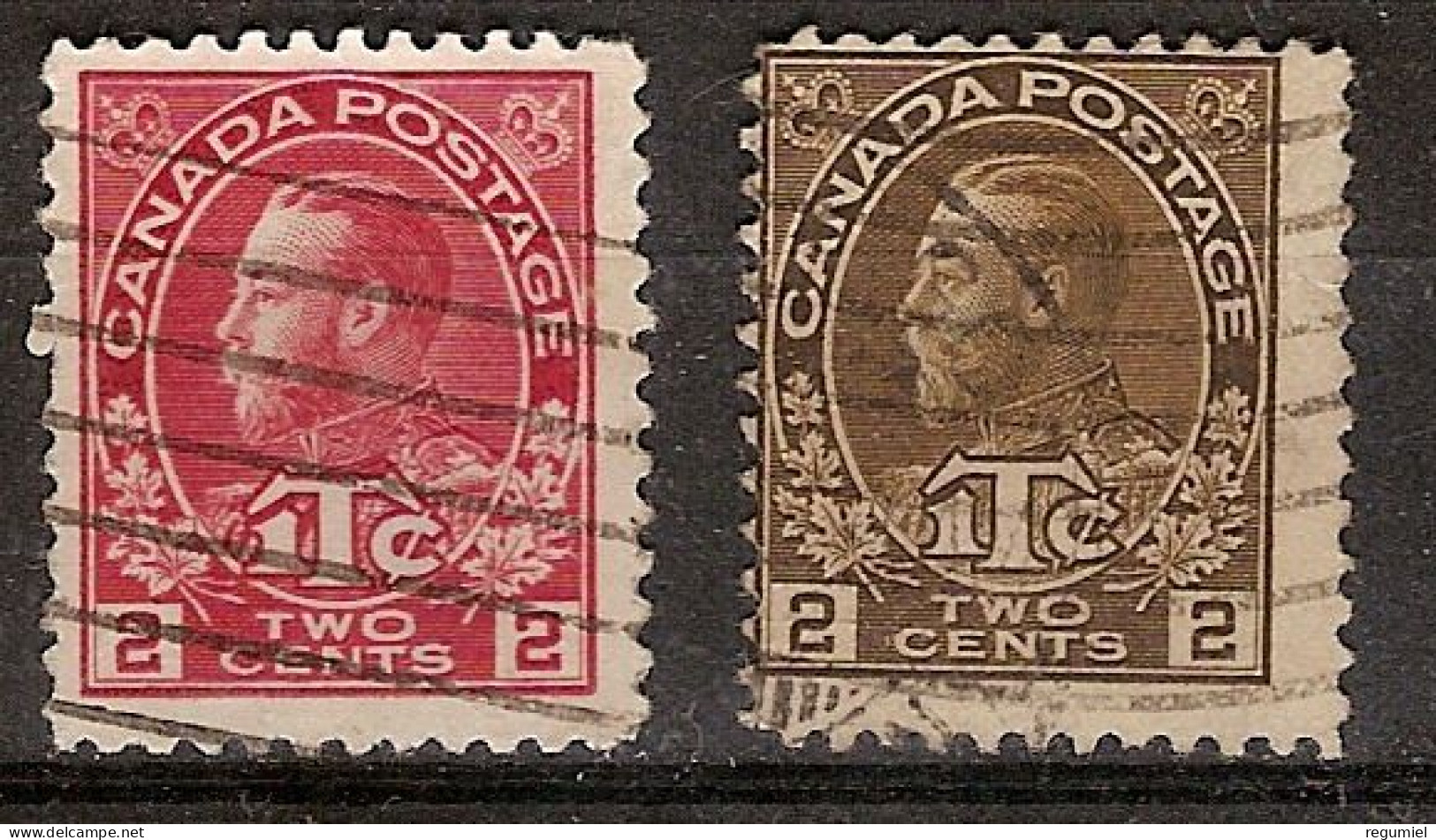 Canada U  105/106 (o) Usado. 1915 - Oblitérés