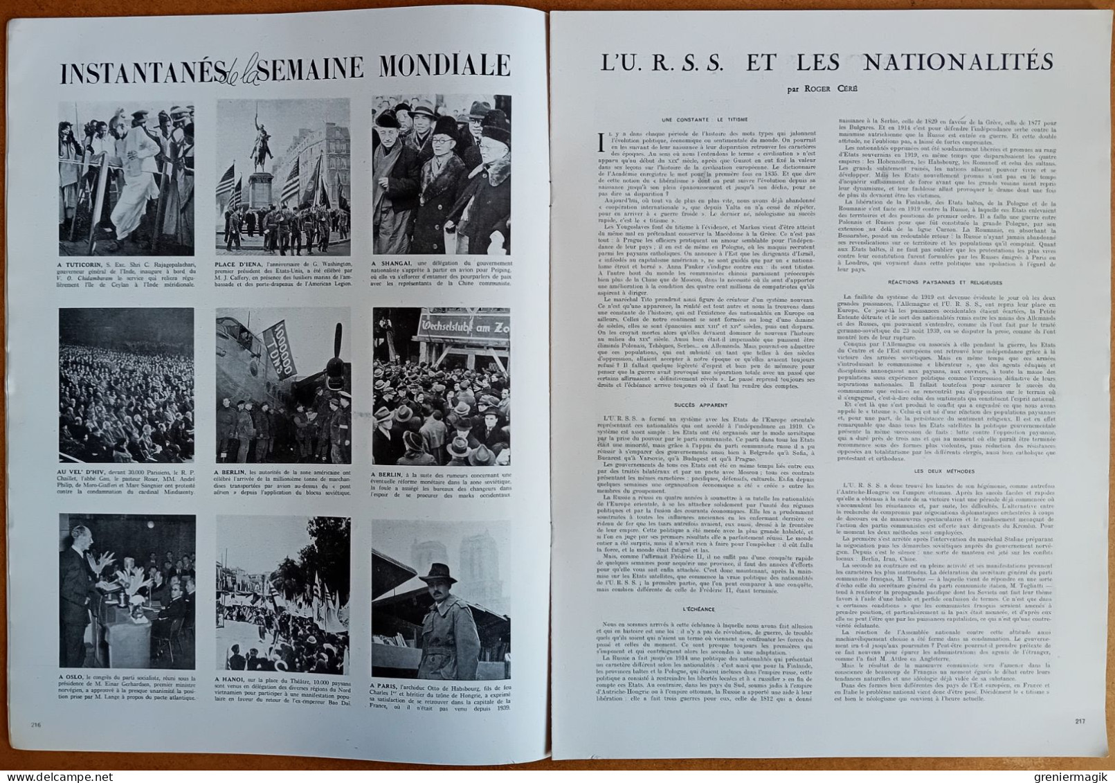France Illustration N°177 05/03/1949 Népal/Ile Maurice/Joséphine Baker/Supervielle/Proust/Salon Arts Ménagers/Israël - Informaciones Generales