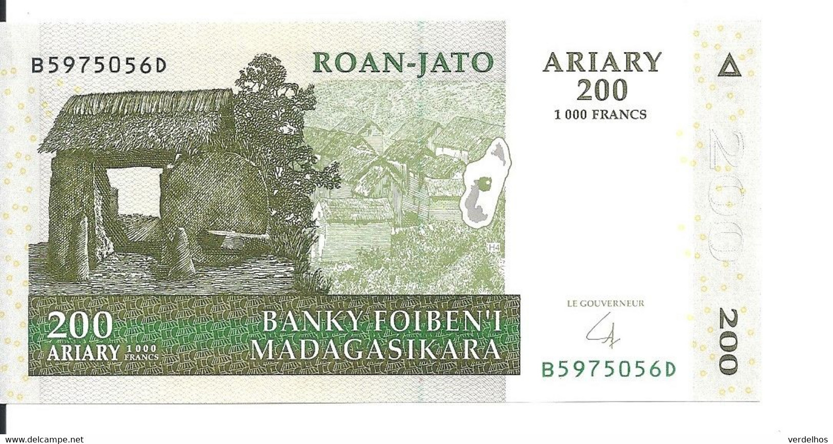 MADAGASCAR 200 ARIARY 2004 UNC P 87 B - Madagaskar