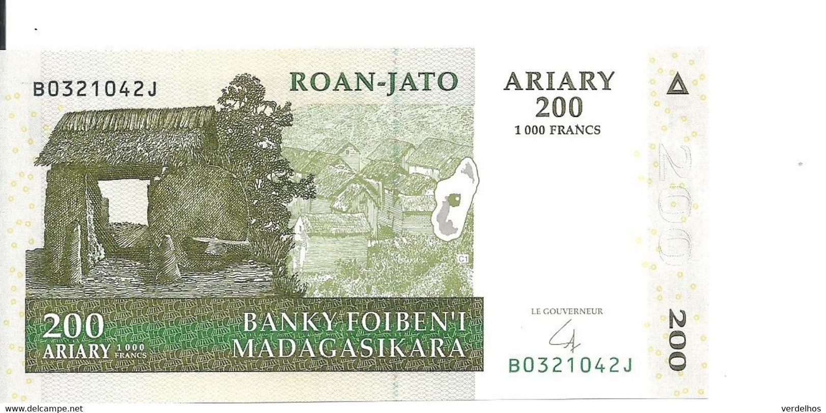 MADAGASCAR 200 ARIARY 2004 UNC P 87 B - Madagascar