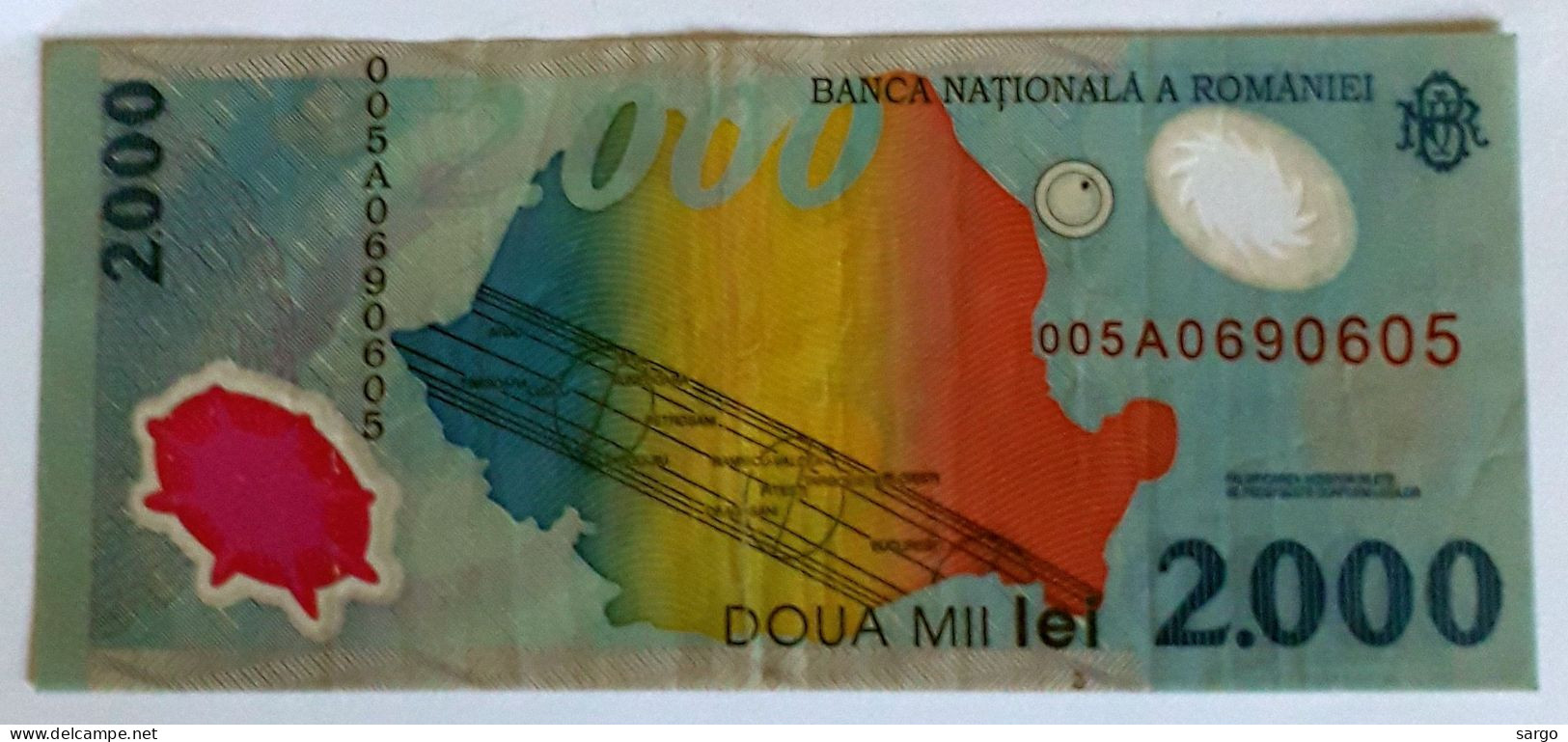 ROMANIA - 2000 LEI  - 1999 - CIRC - P 111- POLYMER - BANKNOTES - PAPER MONEY - CARTAMONETA - - Roumanie