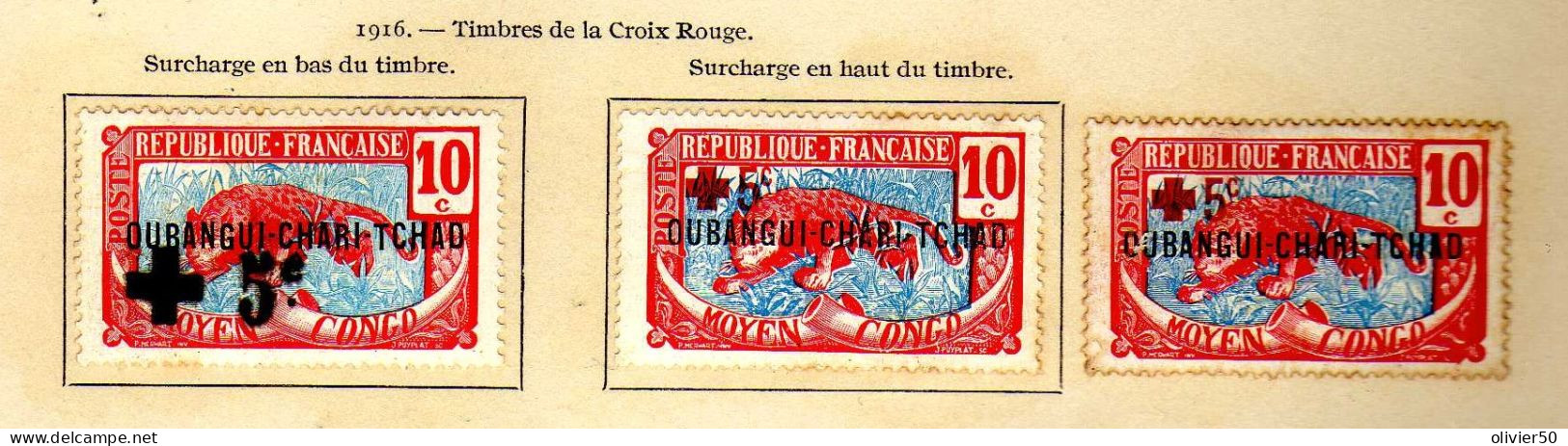 Oubangui (1916) -  Croix-Rouge - Neufs* - MH - Neufs