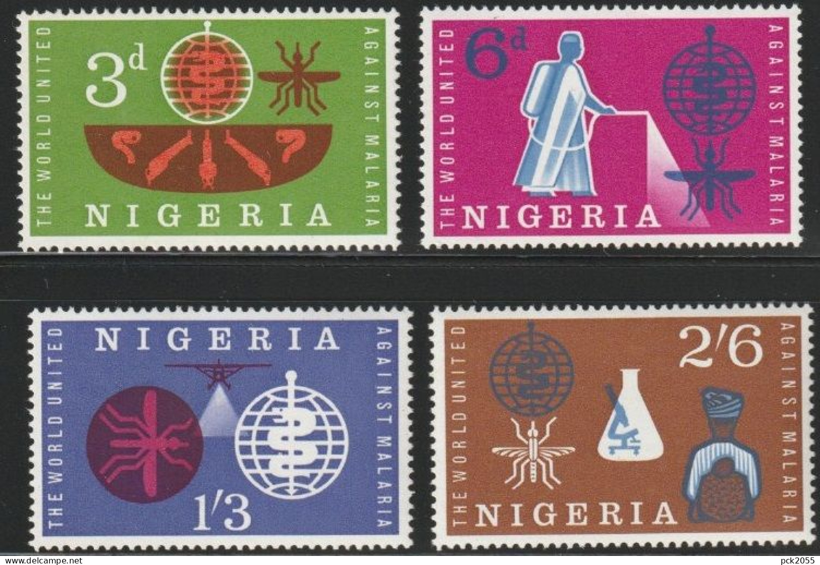 Nigeria 1962 Nr.119 - 122 ** Postfrisch Kampf Gegen Malaria ( 135) Günstige Versandkosten - Nigeria (1961-...)