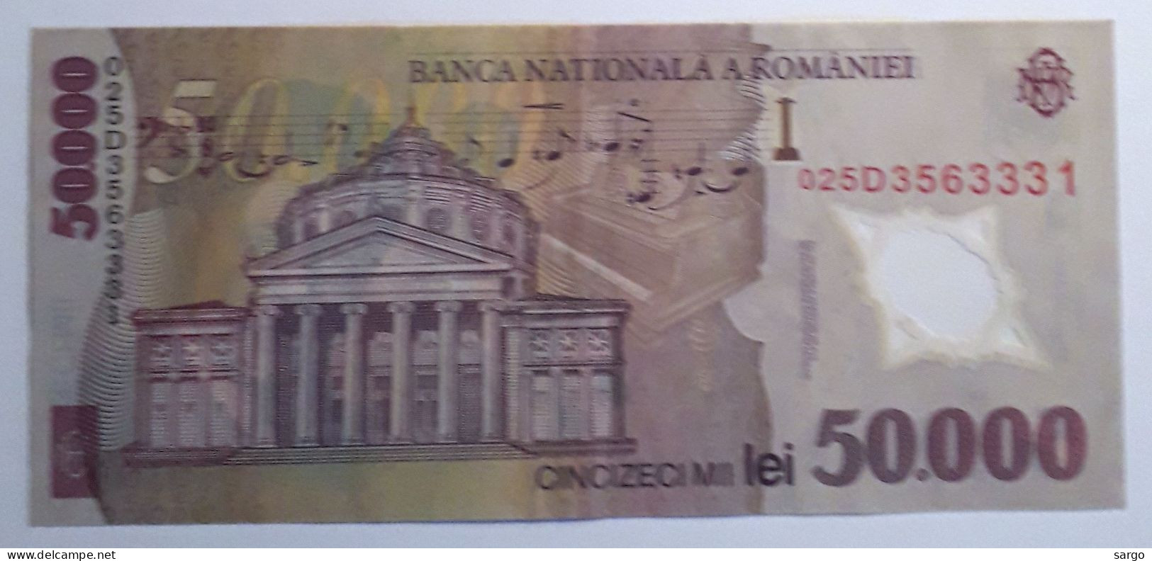 ROMANIA - 50.000 LEI  - 2001 - VF - P 113 - POLYMER - BANKNOTES - PAPER MONEY - CARTAMONETA - - Roumanie