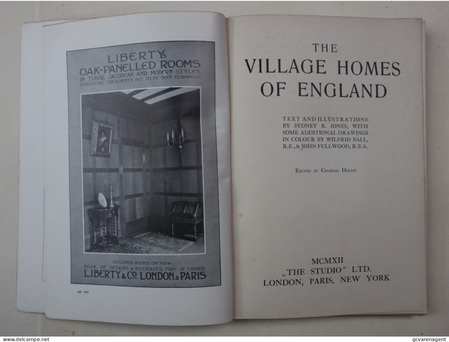 THE VILLAGE HOMES OF ENGLAND THE STUDIO 1912 - 163 PAGES ) BON ETAT - 29 X 21 CM    VOIR SCANS - Architektur/Design