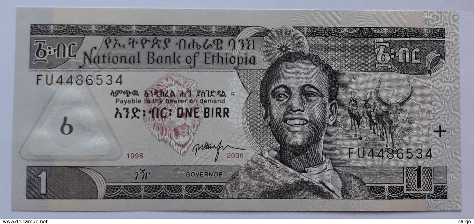 ETHIOPIA - 1 BIRR - 2006 - UNC - P 46 - BANKNOTES - PAPER MONEY - CARTAMONETA - - Etiopía