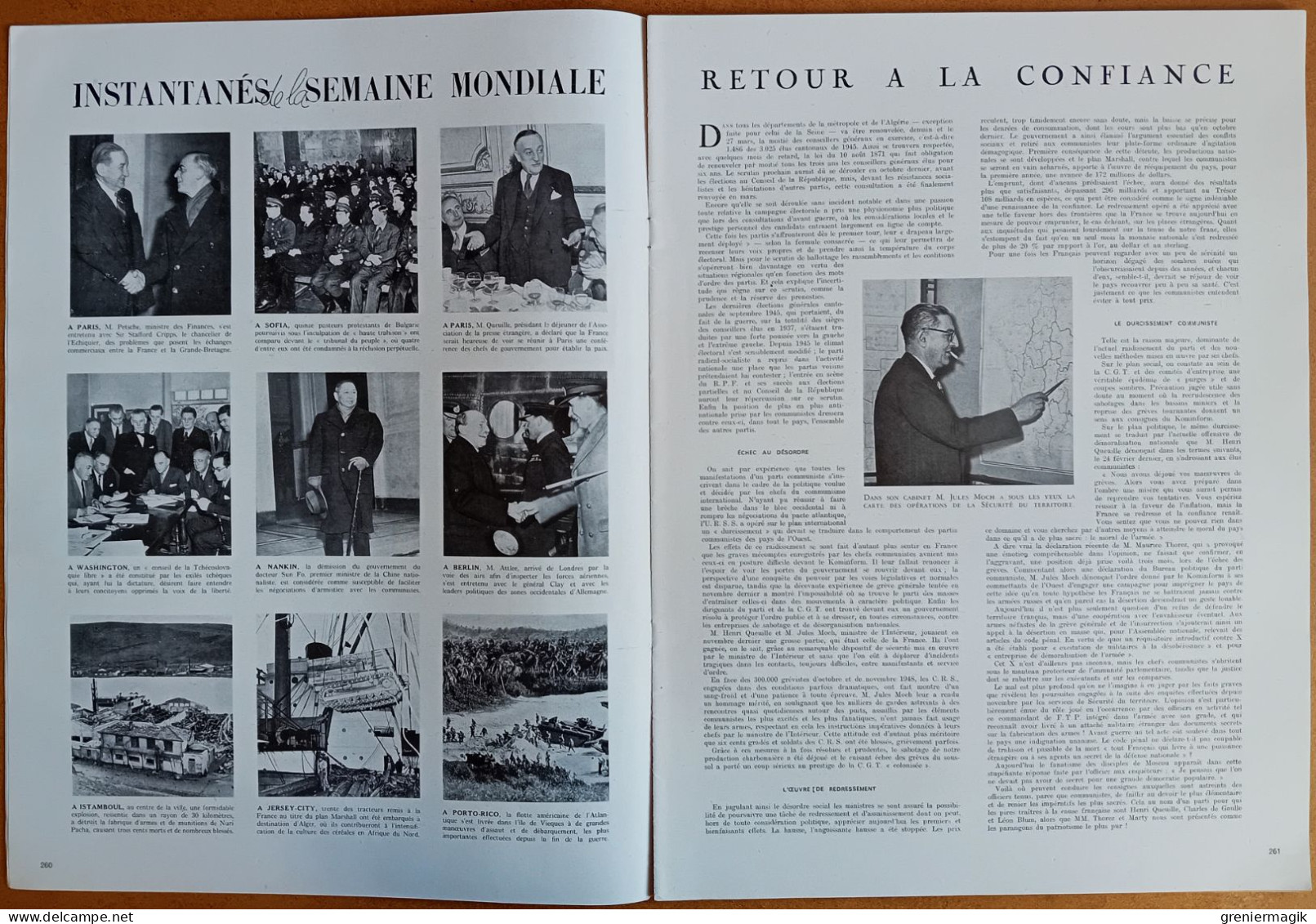 France Illustration N°179 19/03/1949 Général Giraud/Maroc/Accord France-Viet-Nam/Le Pérou à Paris/Halles De La Villette - Testi Generali