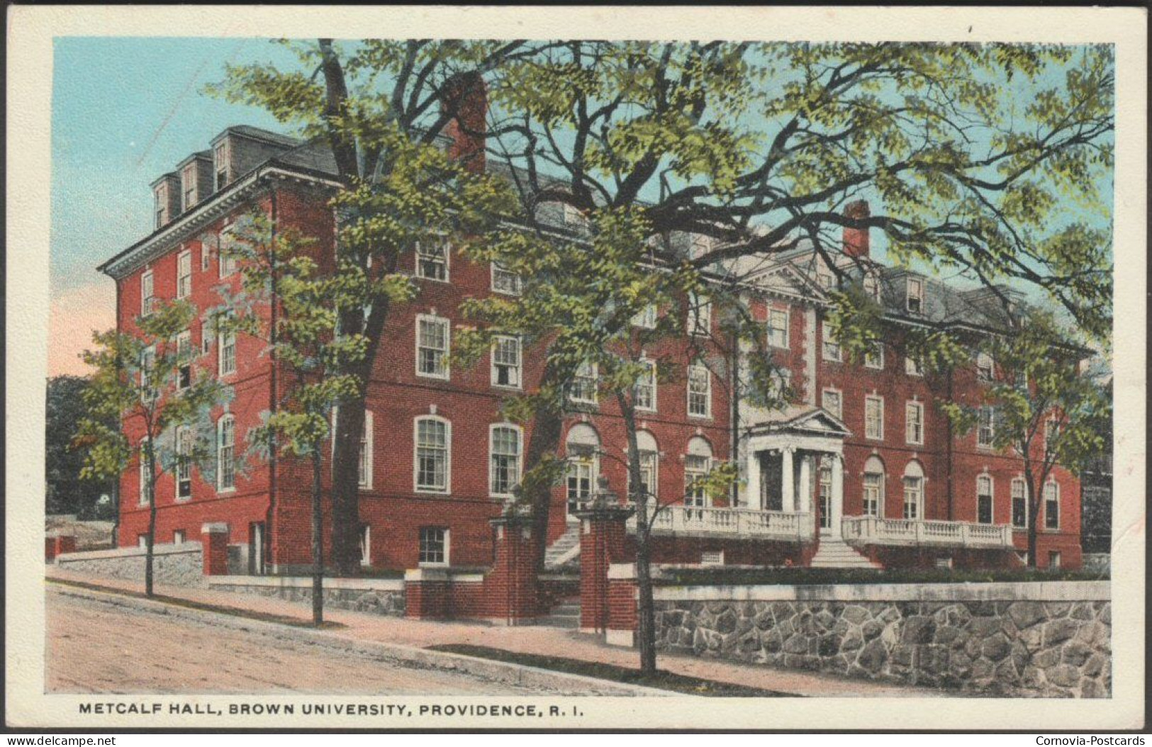 Metcalf Hall, Brown University, Providence RI, 1919 - Curt Teich Postcard - Providence