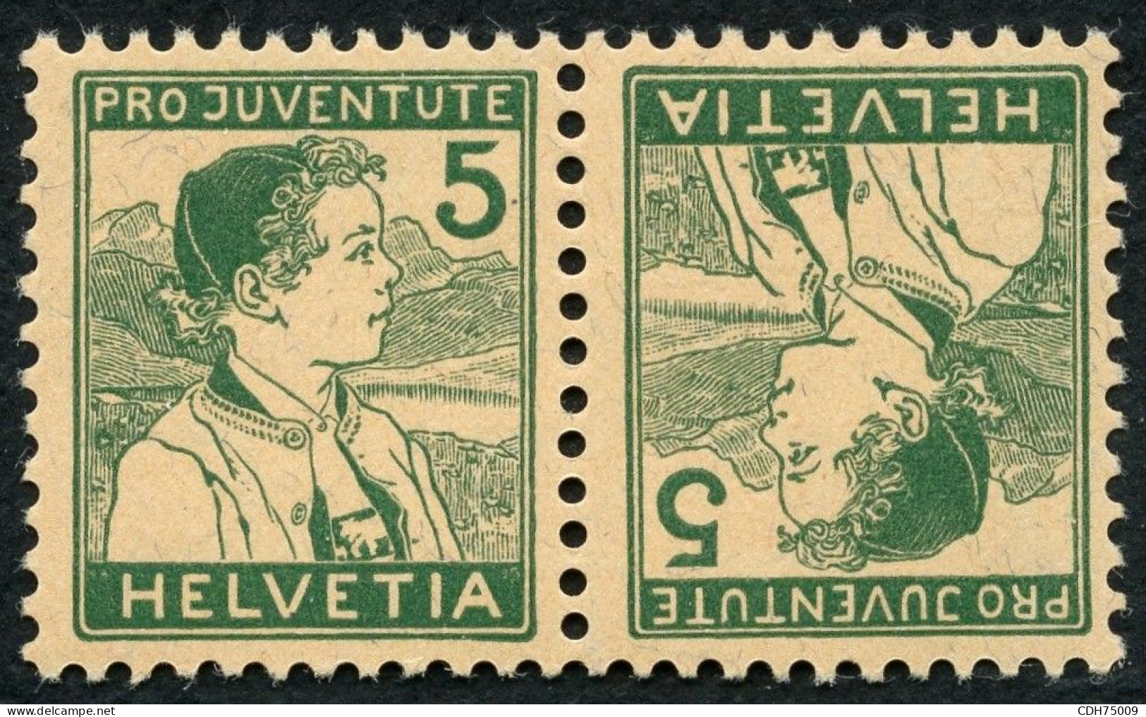 SUISSE - K 11  5C VERT PRO JUVENTUTE ** - Kopstaande