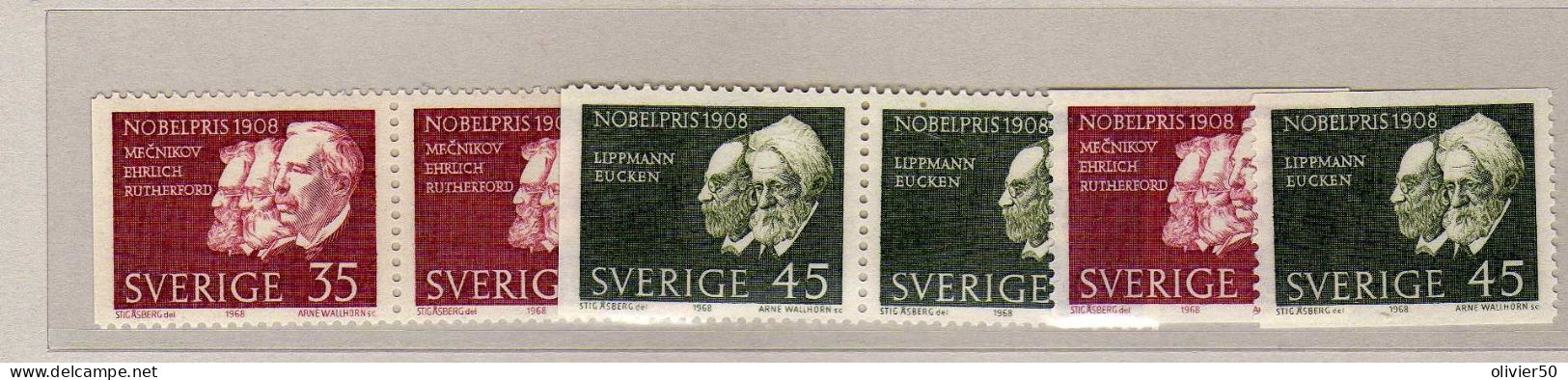 Suede - (1968) - Laureats Du Prix Nobel -   Neufs** - MNH - Nuevos