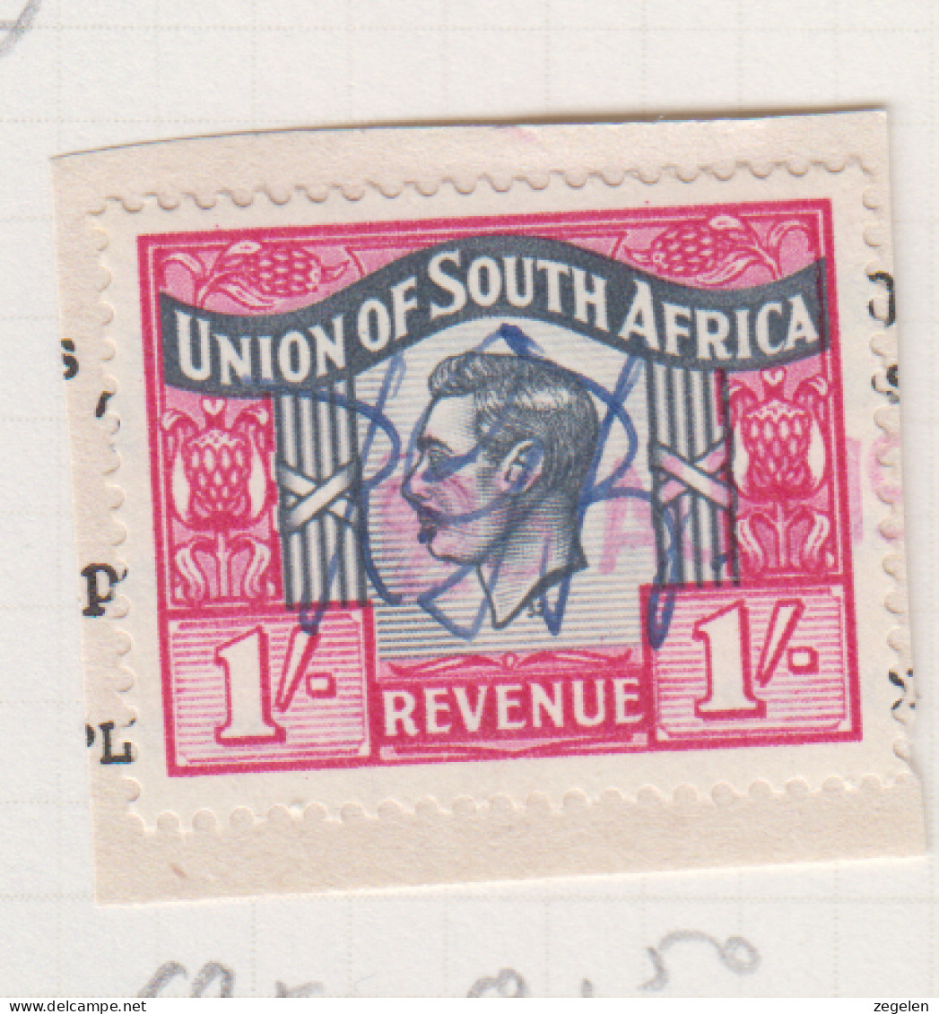 Zuid-Afrika Fiskale Zegel(revenue) Cat. J Barefoot: Revenue JAAR 1952 Nr 69 Engelse Tekst Op Fragment - Andere & Zonder Classificatie
