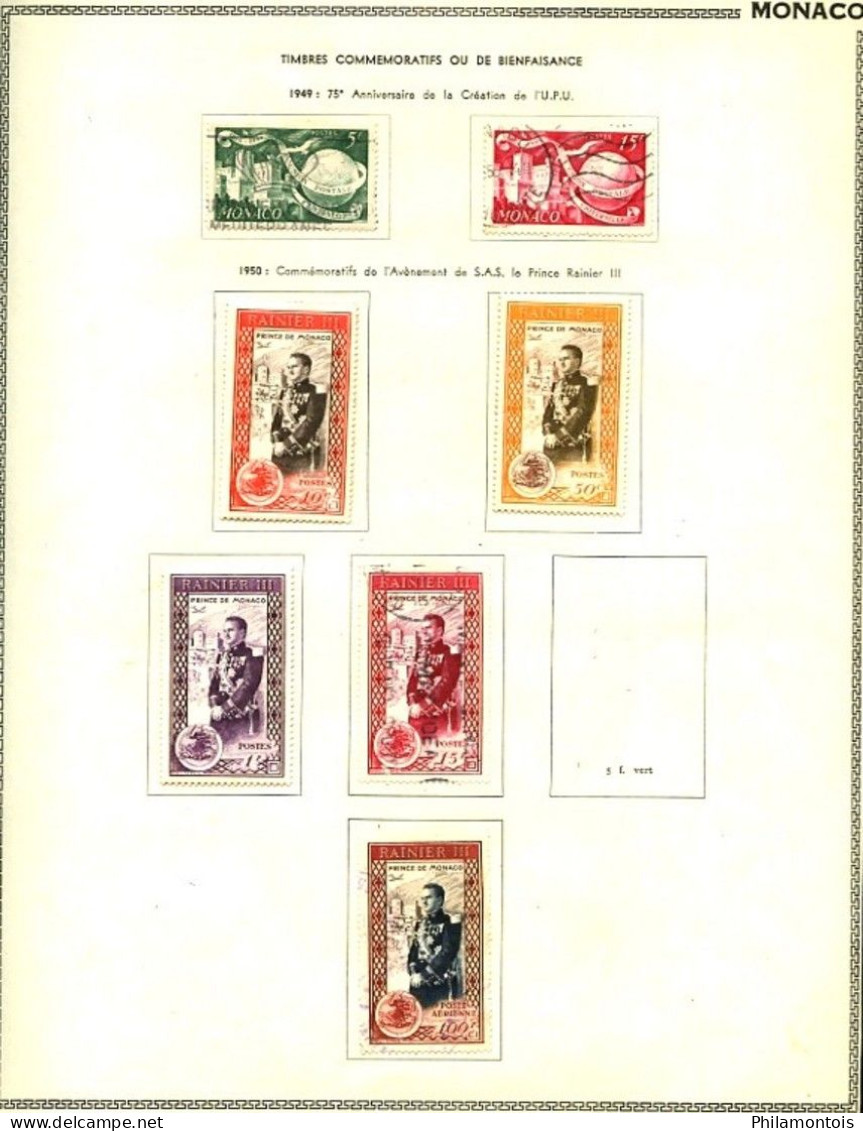 MONACO - Collection 1920 / 1952 - Neufs et Oblitérés - Dont séries PA Bosio et J.O. 1948 - Cote env. 535 Eur - Bon état.