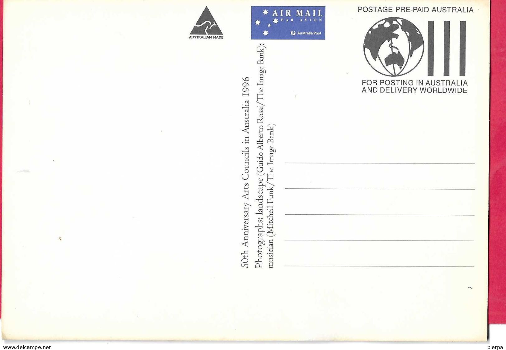 AUSTRALIA - INTERO CARTOLINA POSTALE CON ANNULLO F.D.C. *12. SEPT. 1996* - Interi Postali