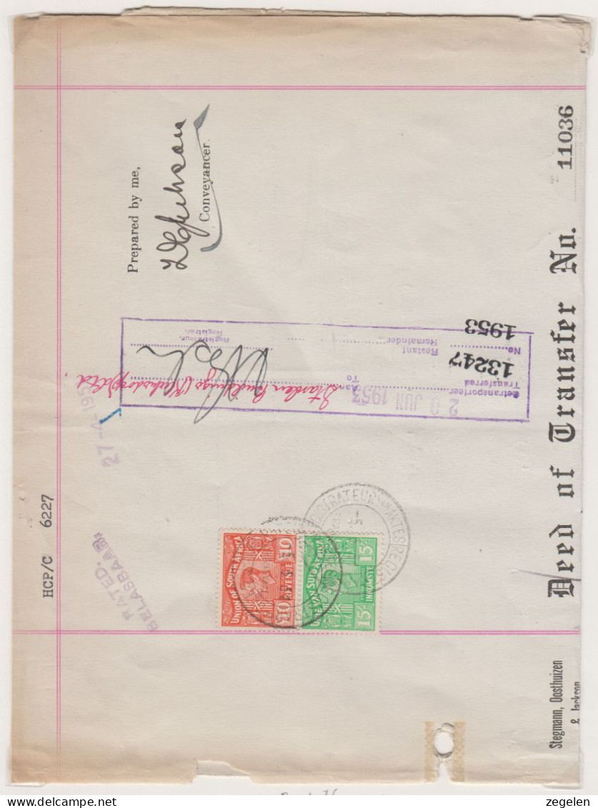 Zuid-Afrika Fiskale Zegel(revenue) Cat. J Barefoot: Revenue Dokument Met 80(jaar 1948) Engelse T. +76(1948) Afrikaanse T - Altri & Non Classificati