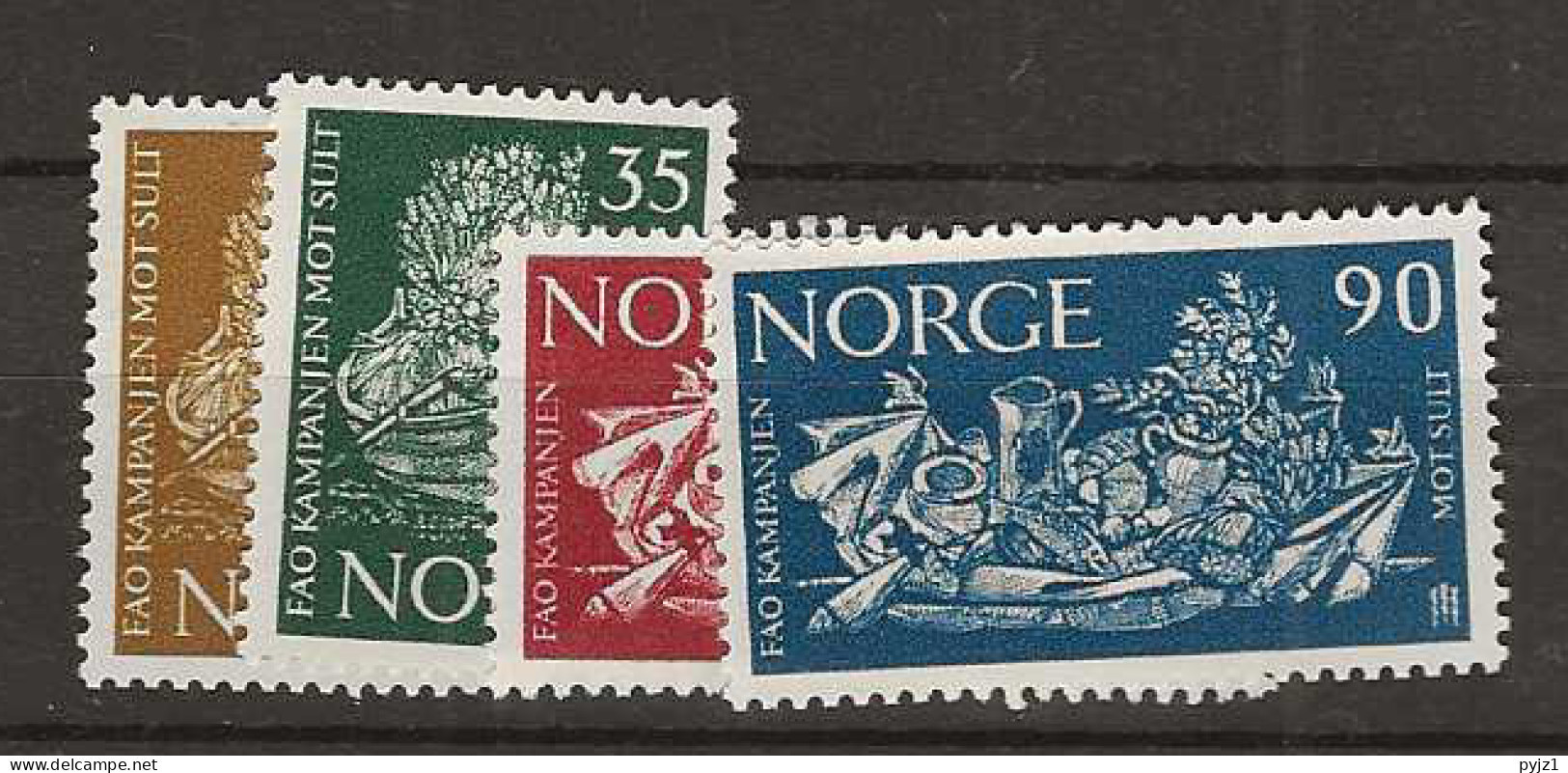 1963 MNH Norway Mi 487-90 Postfris** - Unused Stamps