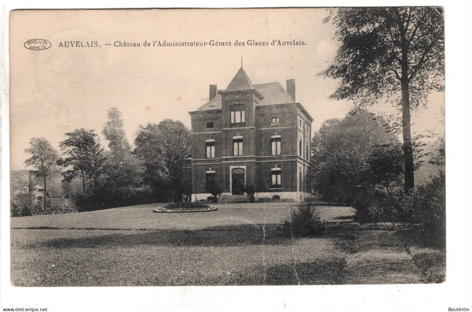 Auvelais Château De L'Administrateur Gérant Des Glaces D'Auvelais ( Attention Plis !!! ) - Sambreville