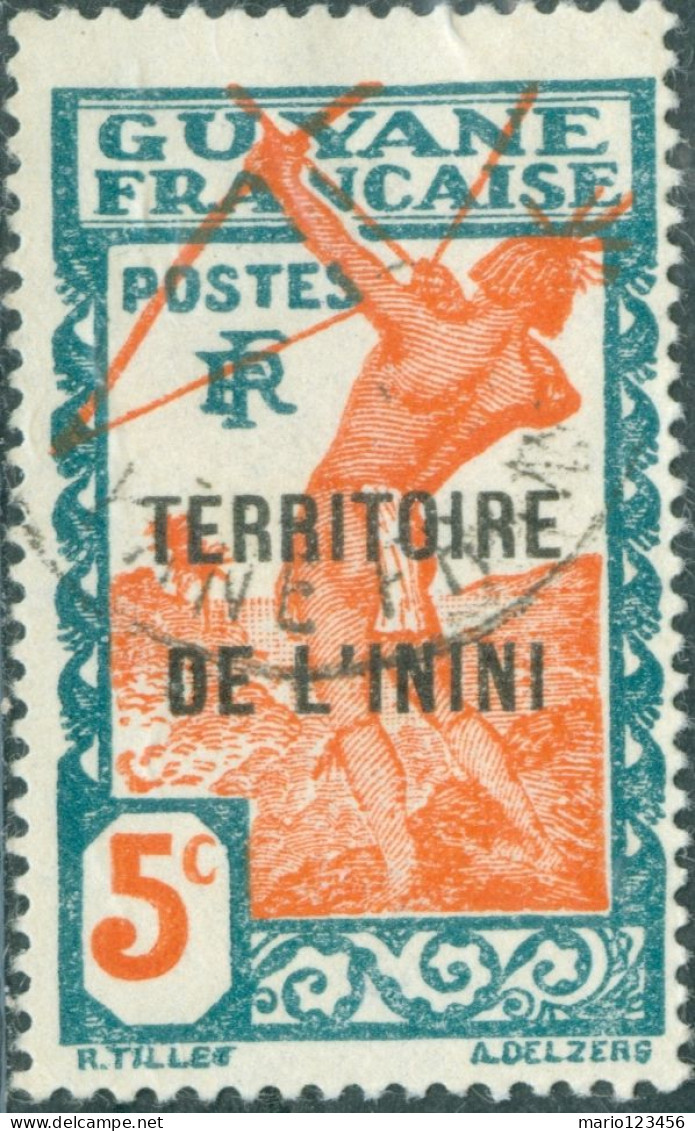 ININI, PAESAGGI, LANDSCAPE, 1932, FRANCOBOLLI USATI Scott:FR-INI 5, Yt:FR-INI 4 - Used Stamps