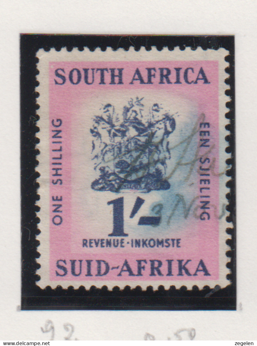 Zuid-Afrika Fiskale Zegel(revenue) Cat. J Barefoot: Revenue JAAR 1954 Nr 92 - Andere & Zonder Classificatie