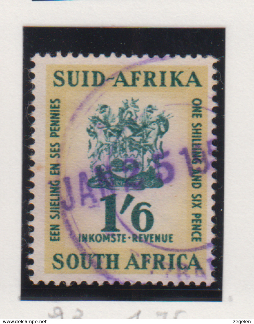 Zuid-Afrika Fiskale Zegel(revenue) Cat. J Barefoot: Revenue JAAR 1954 Nr 93 - Andere & Zonder Classificatie