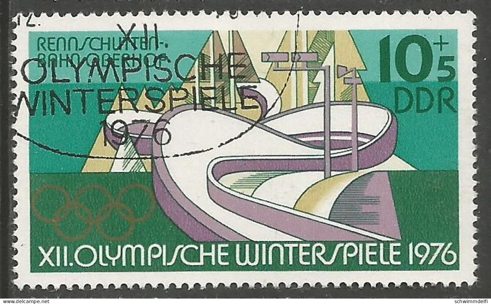 ALEMANIA - DEUTSCHLAND - GERMANY - DDR - GDR - OLYMPISCHE WINTERSPIELE 1976 - 10 PFENNIG - Hiver 1976: Innsbruck