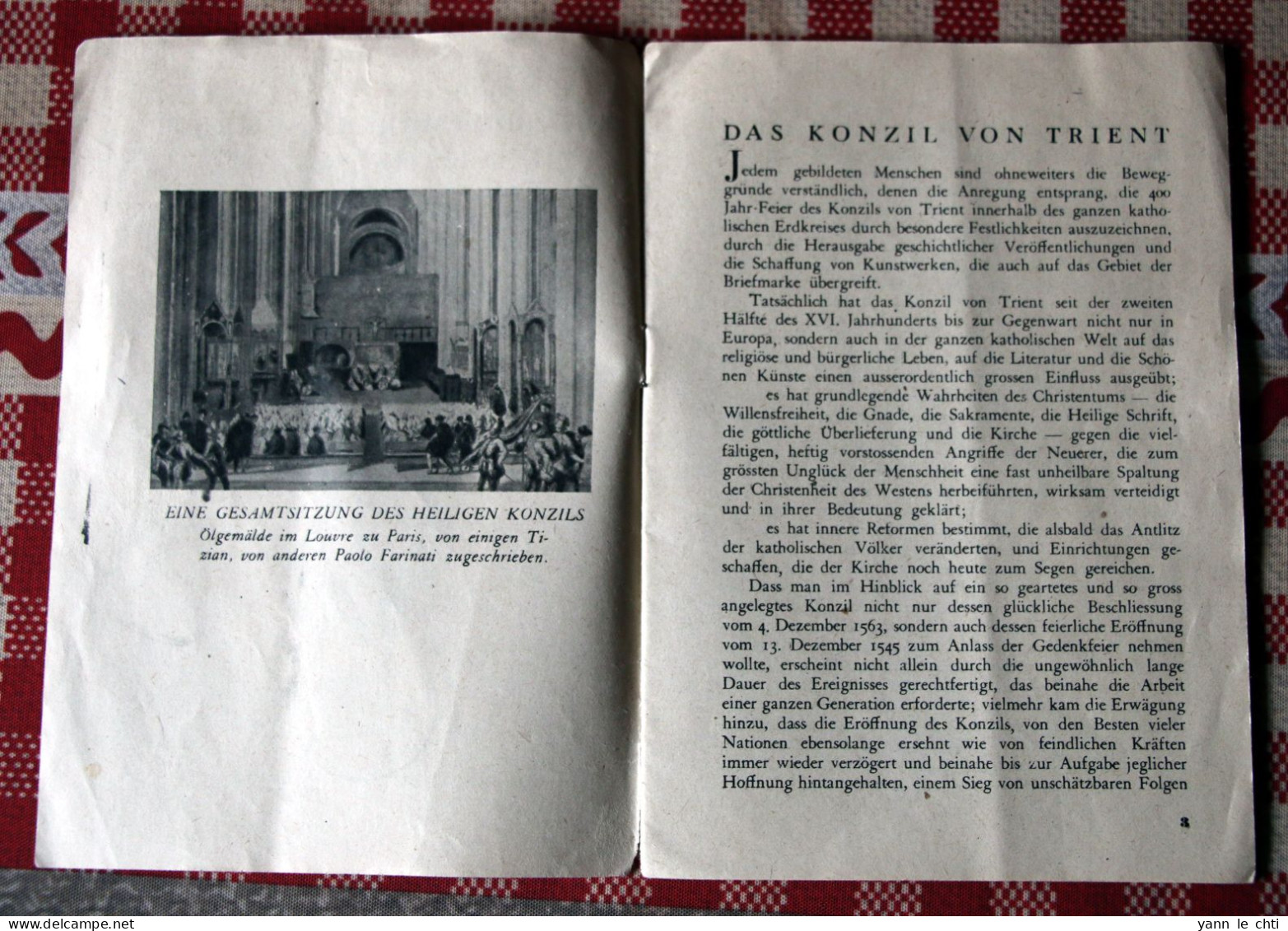 Book 1948 Vatican 14 Timbres Francobolli   Mi Nr 126 / 39  1946 Consile De Trente Heilingen Konzils Von Trient 1545 1945 - Covers & Documents