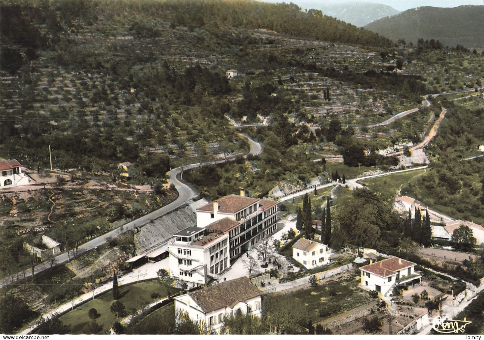 83 Callas Du Var Panorama Vers La Route De Bargemon Vue Aérienne CPSM GF - Callas