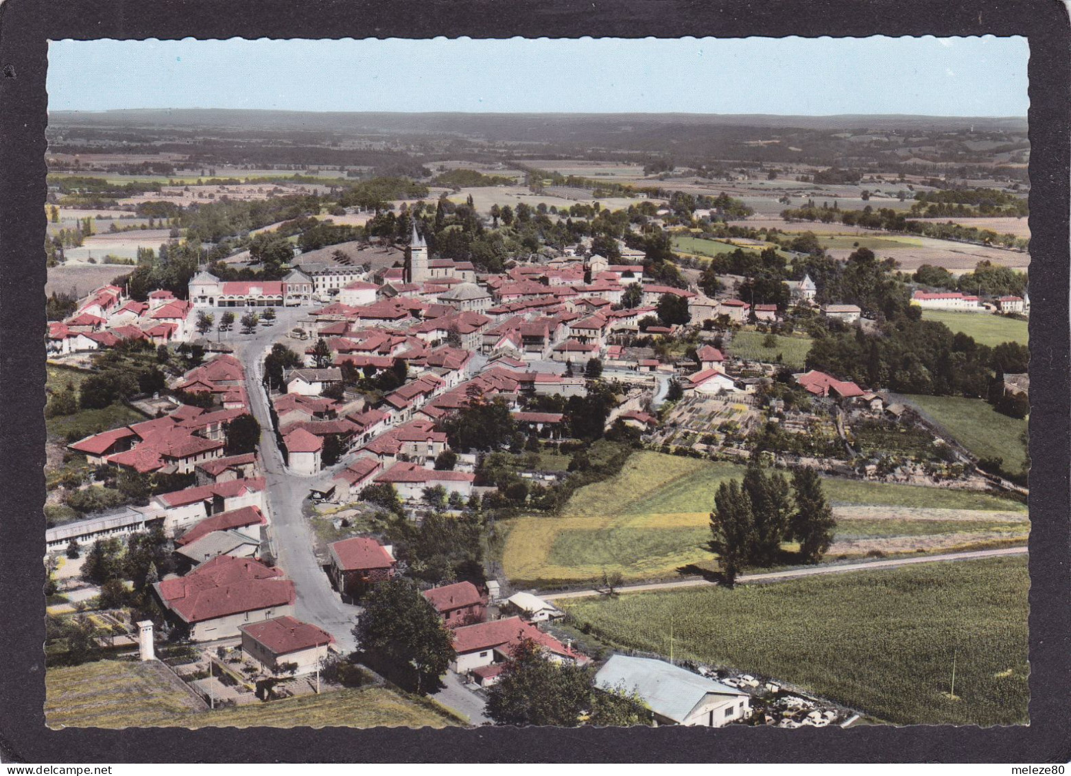 65  CASTELNAU-MAGNOAC  Vue Générale Aérienne   1976  2 Scans - Castelnau Magnoac