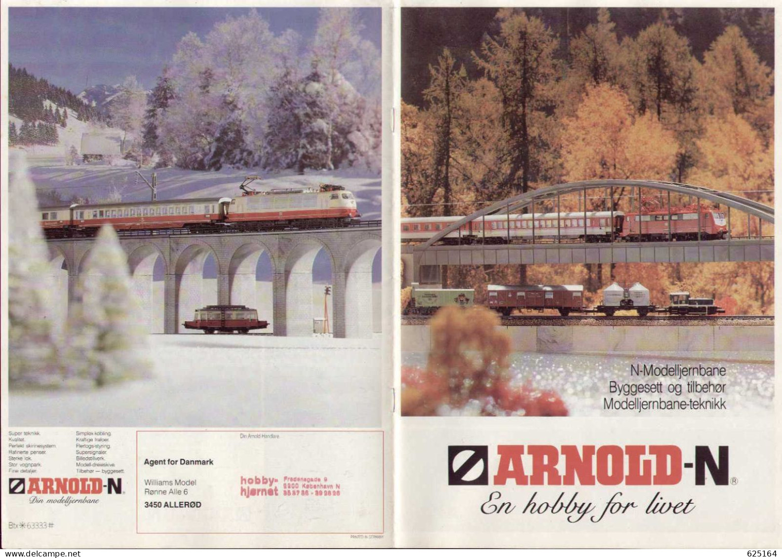 Catalogue ARNOLD-N 1987 Ein Hobby For Livet -N-Modelljernbane Dänische Ausgabe - En Danois - Sin Clasificación