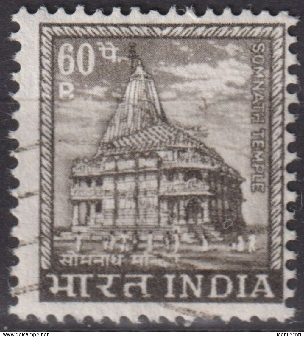 1967 Indien ° Mi:IN 437X, Sn:IN 417, Yt:IN 229, Somnath Temple (13th Century) - Usati