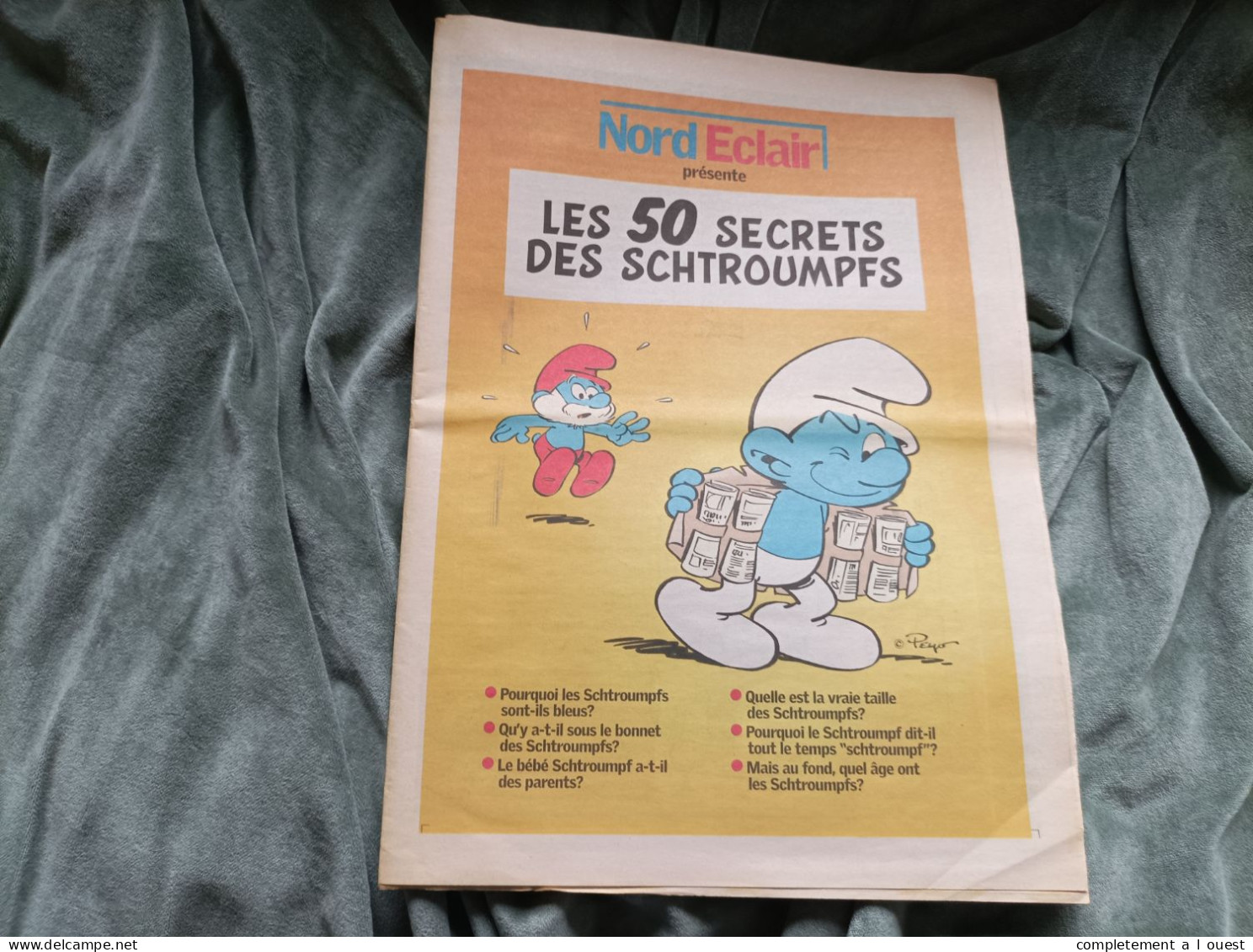 Les 50 Secrets Des Schtroumpfs Supplément Du Journal Nord Eclair 2008 50 Ans PEYO Spirou édition Originale Schtroumpf - Schtroumpfs, Les