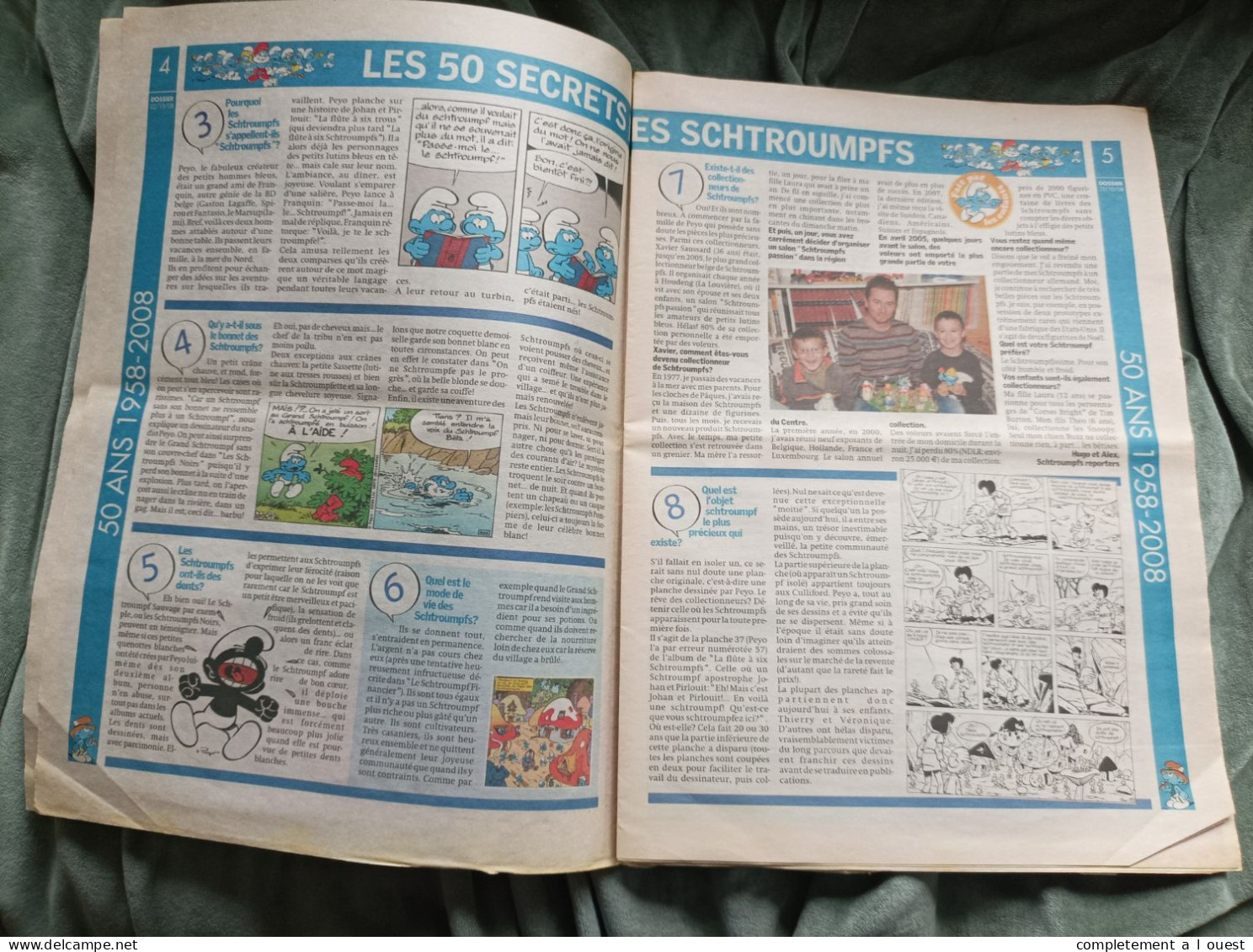 Les 50 Secrets Des Schtroumpfs Supplément Du Journal Nord Eclair 2008 50 Ans PEYO Spirou édition Originale Schtroumpf - Schtroumpfs, Les