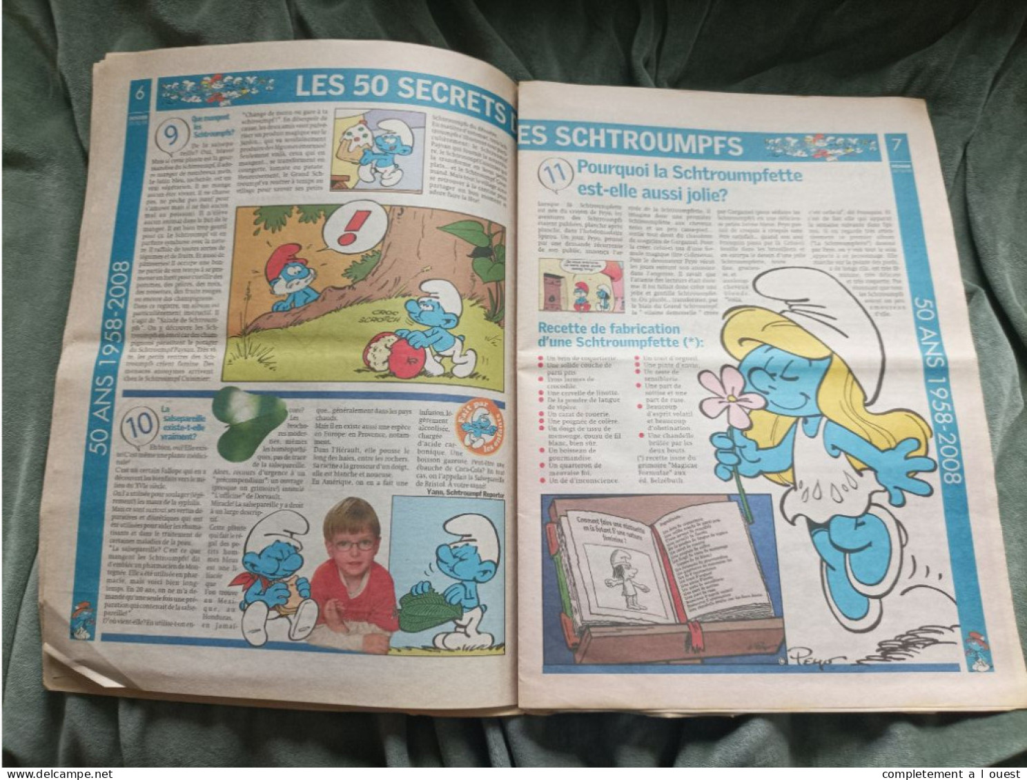 Les 50 Secrets Des Schtroumpfs Supplément Du Journal Nord Eclair 2008 50 Ans PEYO Spirou édition Originale Schtroumpf - Schtroumpfs, Les - Los Pitufos