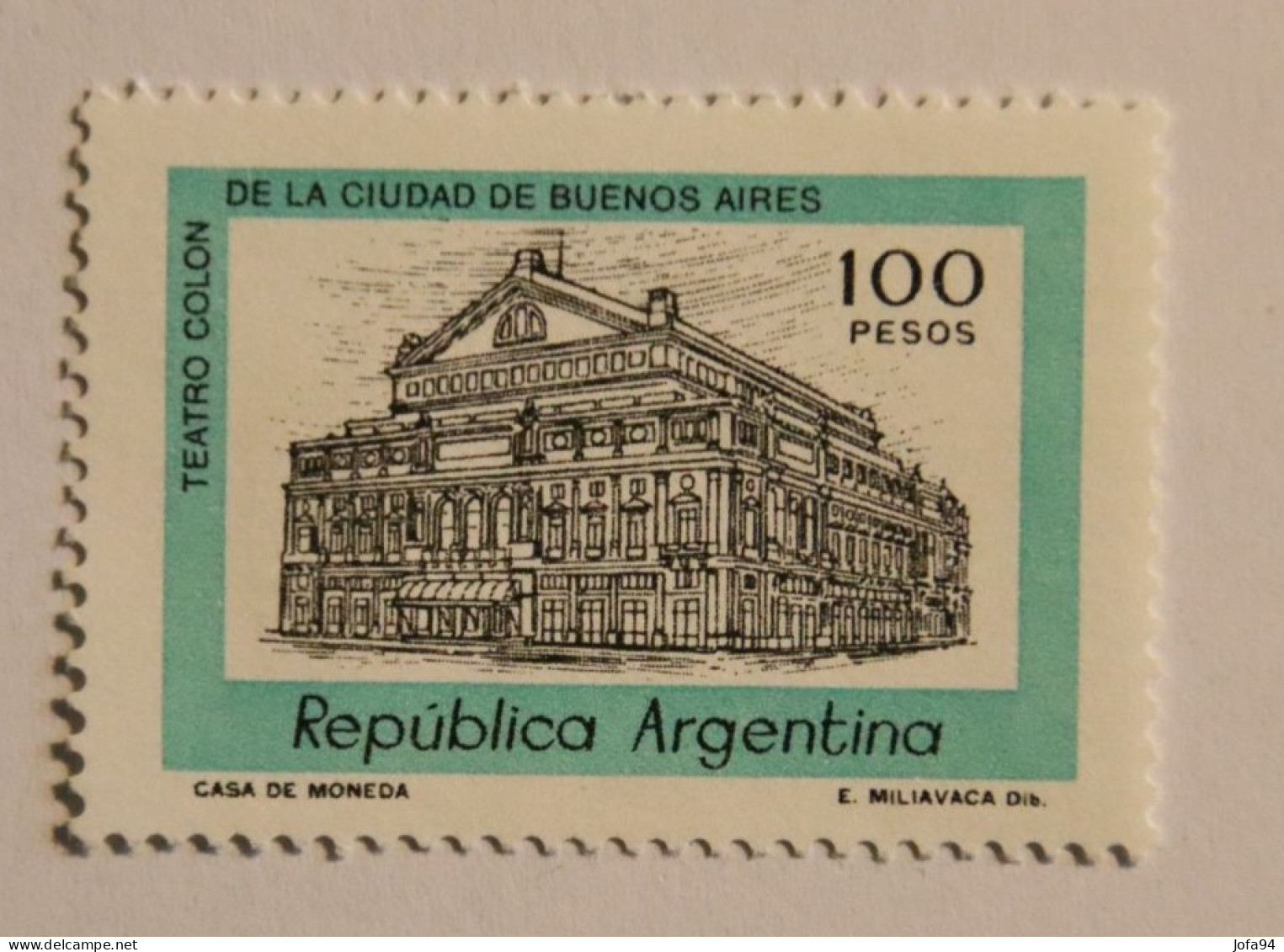 ARGENTINE 1978 Théâtre Colon Buenos Aires. Neuf Avec Charnière - Ungebraucht