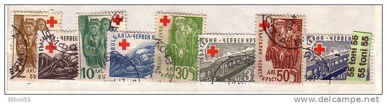 1947 Red Cross II    Michel - 582/589   8v -  Used/oblitere / Gest.(O) BULGARIA / Bulgarie - Used Stamps