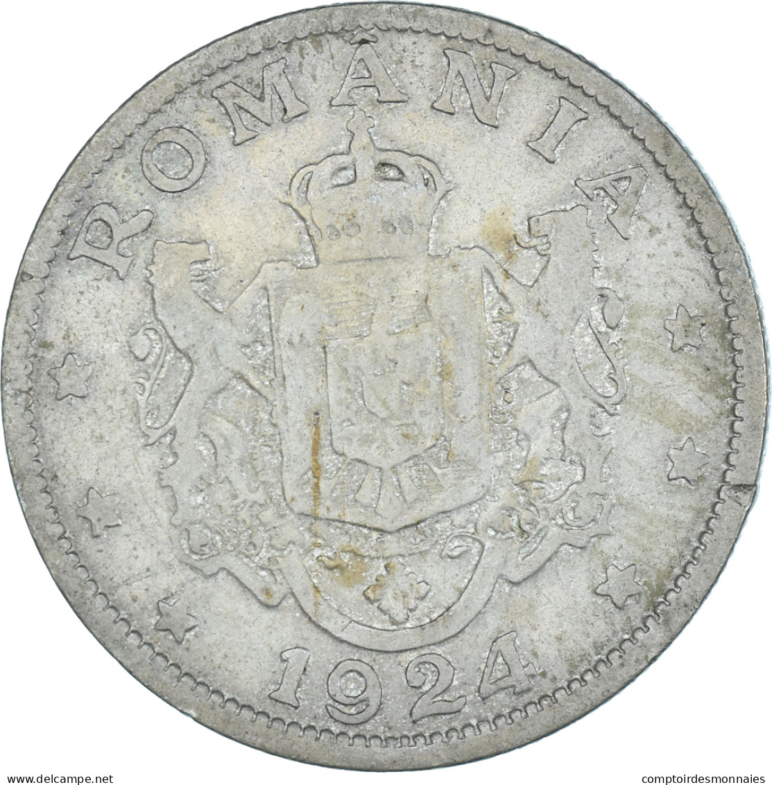 Monnaie, Roumanie, 2 Lei, 1924 - Romania