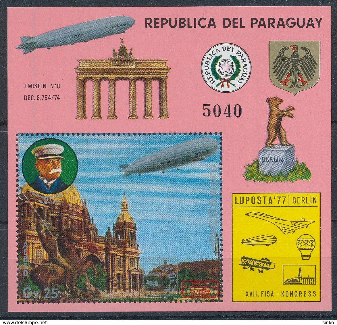 1977. Paraguay - Transport - Sonstige (Luft)