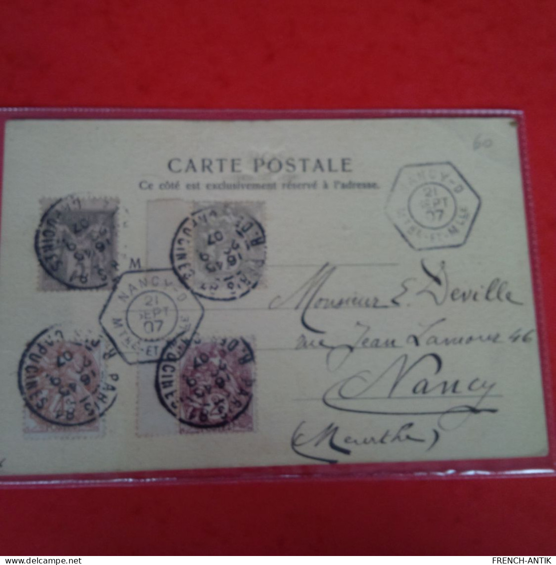 CARTE POSTALE CACHET NANCY 1 2 3 4C - Covers & Documents