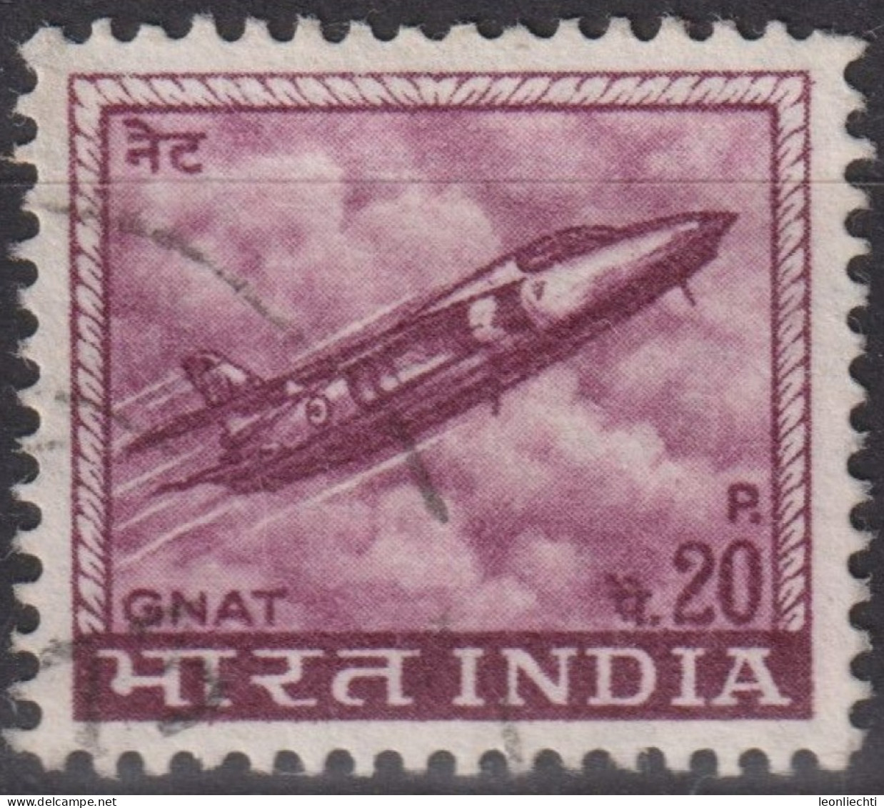 1967 Indien ° Mi:IN 436X, Sn:IN 413, Yt:IN 226, Hindustan Aircraft Industries Ajeet Jet Fighter - Used Stamps