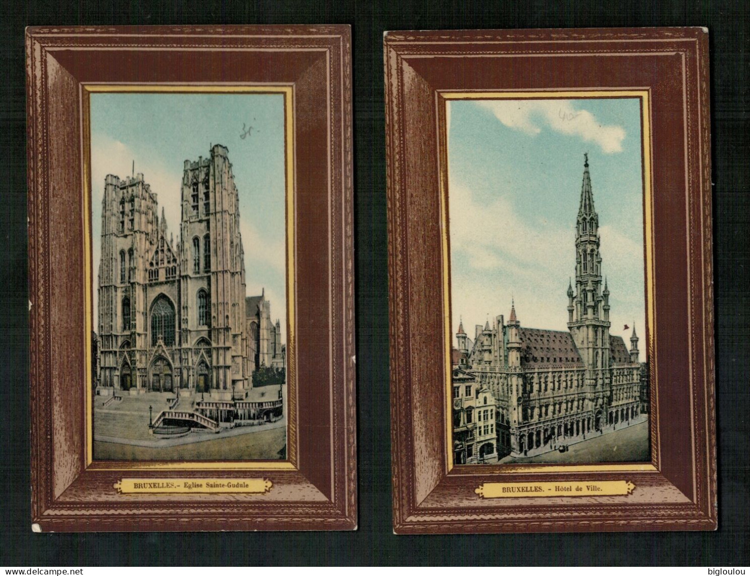 Bruxelles - Lot De 6 Cartes Illustrations Anciennes - Sets And Collections