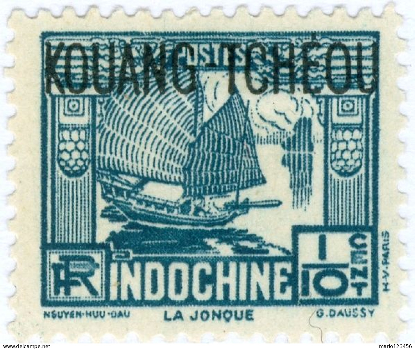 KOUANG-TCHEOU, KWANGCHOWAN, NAVI, 1937, FRANCOBOLLI NUOVI (MLH*) Scott:FR-KT 99, Yt:FR-KT 97 - Unused Stamps