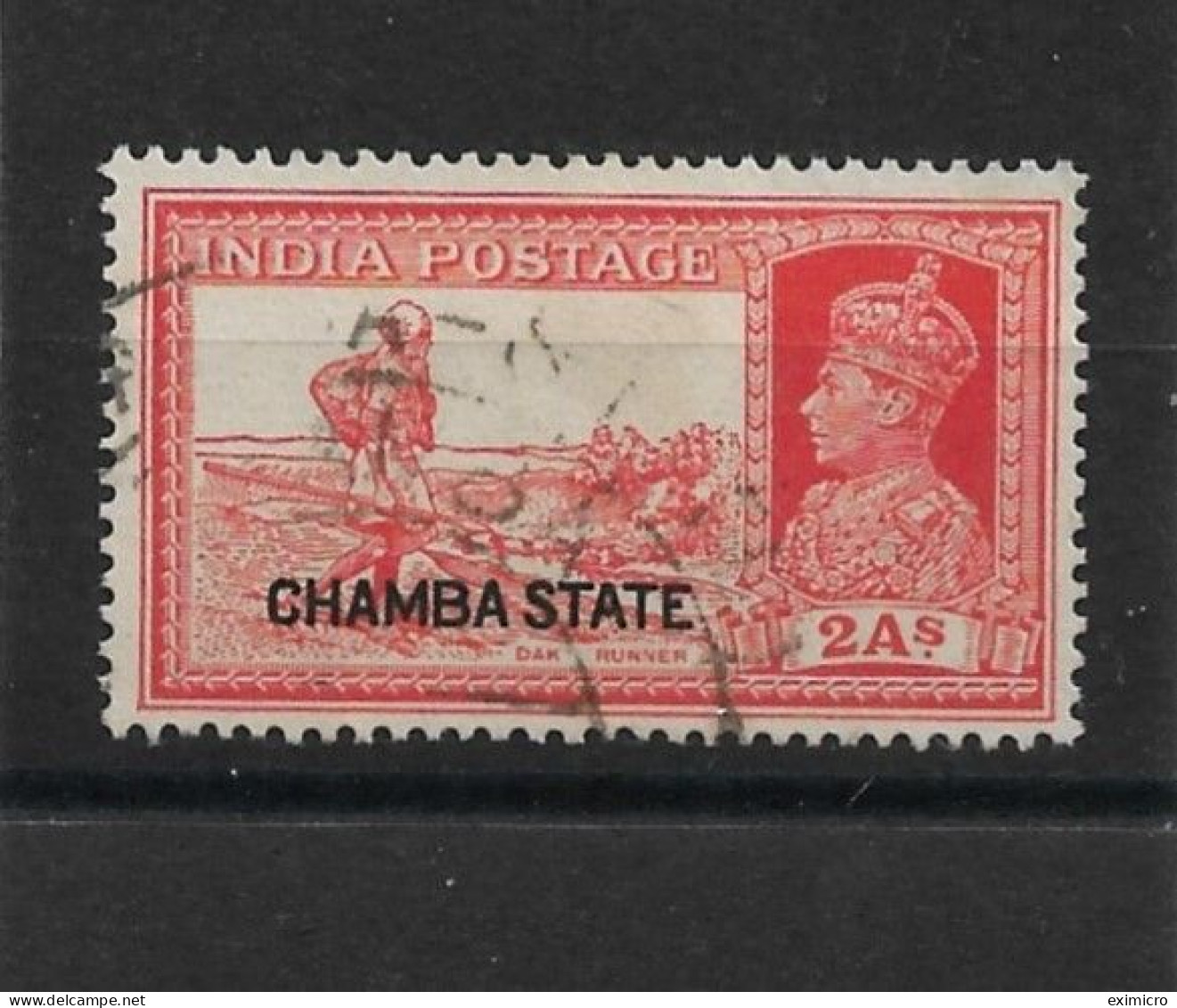INDIA - CHAMBA 1938 2a SG 86 FINE USED Cat £40 - Chamba